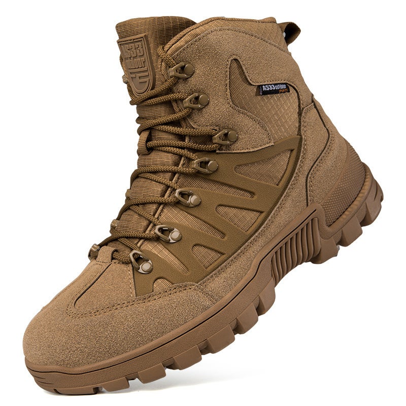 Non-Slip Wear-Resistant Hiking Camping Climbing Tactical Shoes Desert Combat Boots Black Outdoor High-Top Combat Tactical Military Boots - Image 4
