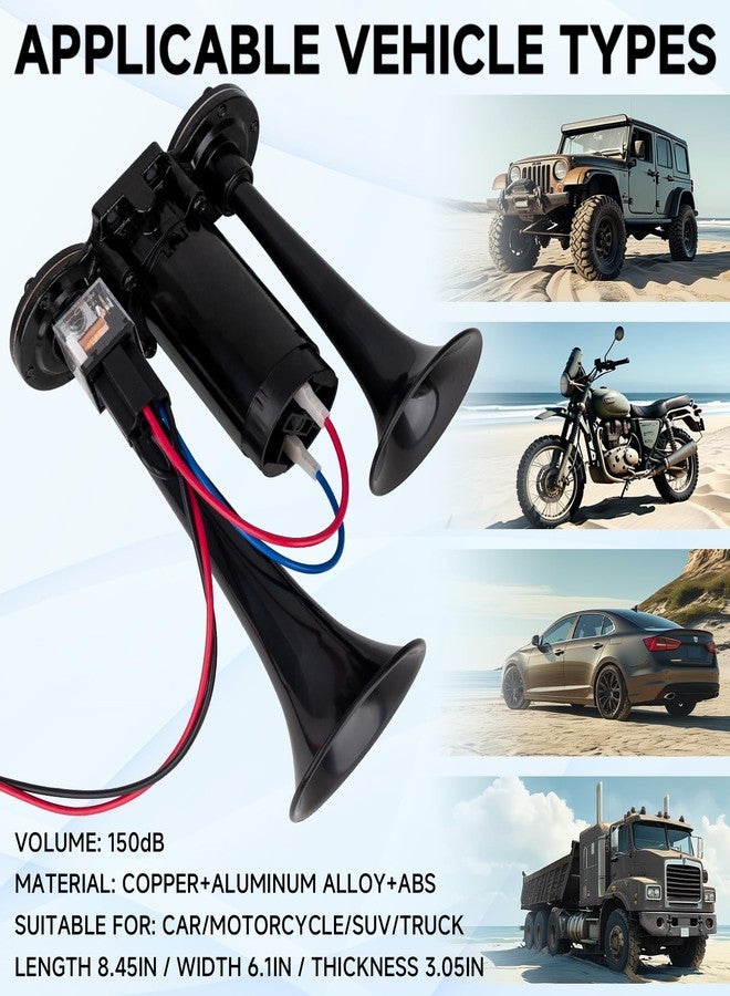AOLIHAN Truck Air Horns Loud Train Horn Kit for Trucks - Image 3