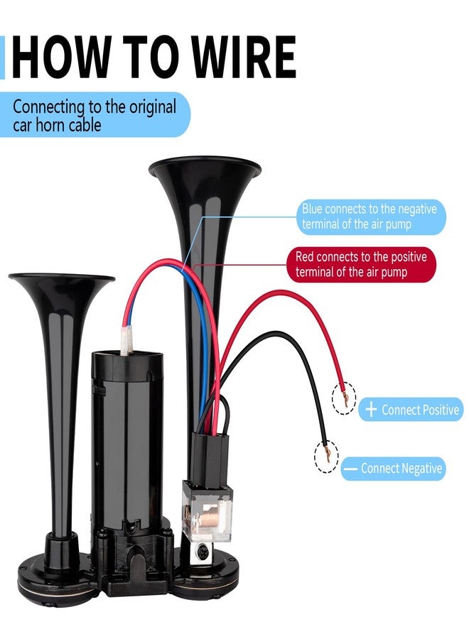 AOLIHAN Truck Air Horns Loud Train Horn Kit for Trucks - Image 5