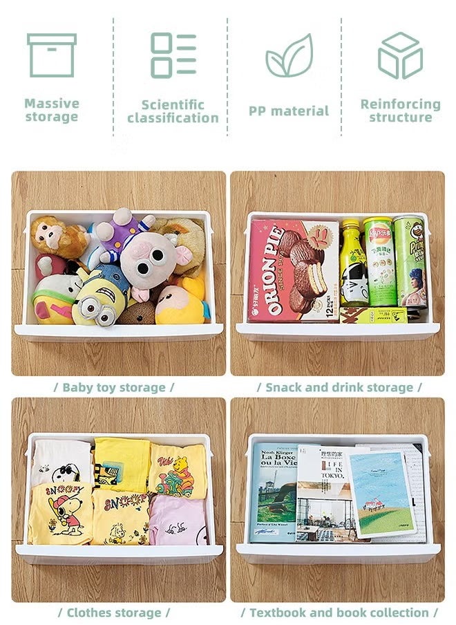 Concept home 6 Layer Large Capacity Plastic Stackable Wide Drawer Storage Cabinet, Plastic Home Storage Box, Plastic Toys Storage Rack, Bedside Table, Floor Storage Organizer with 6 Drawer  - Image 2