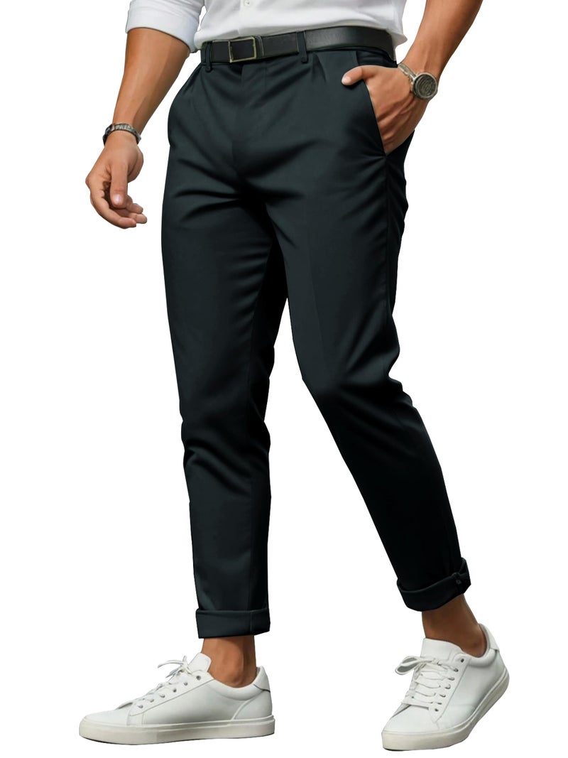 Noble Monk Formal Pants for Men | Stylish Regular Fit Men's Wear Trousers for Office or Party | Solid Formal Regular Fit Trouser for Men's - Image 5