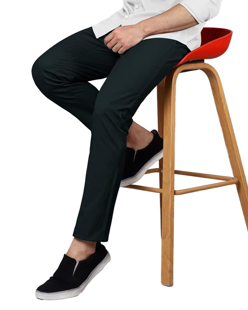 Noble Monk Formal Pants for Men | Stylish Regular Fit Men's Wear Trousers for Office or Party | Solid Formal Regular Fit Trouser for Men's - Image 4