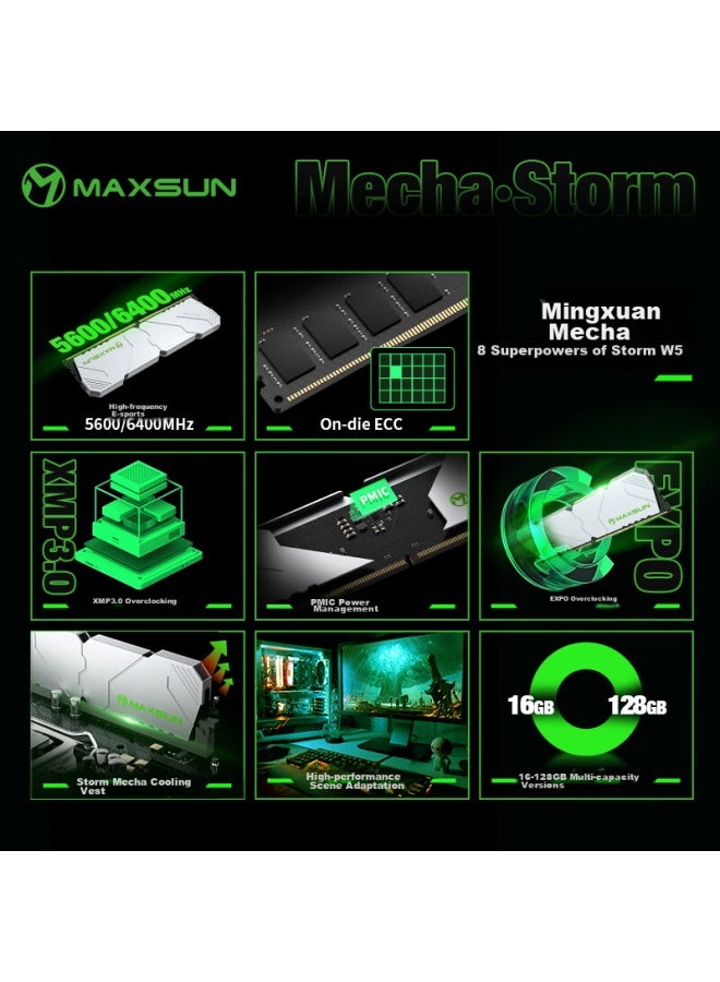 Maxsun 32gb Kit Ddr5 6000 Desktop Memory Module Set Deepseek Hardware Xmp&expo Ai Computer Accessories - Image 2