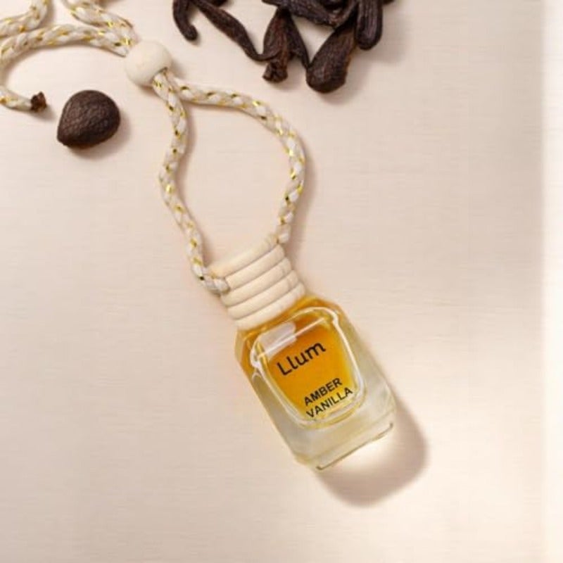 معطر هواء علقي للسيارة برائحة العنبر والفانيليا، عطر فاخر للسيارات، موزع عطر بسعة 10 مل (0.34 أونصة سائلة)، برائحة تدوم طويلاً، خالٍ من الكحول وغير سام - Image 5