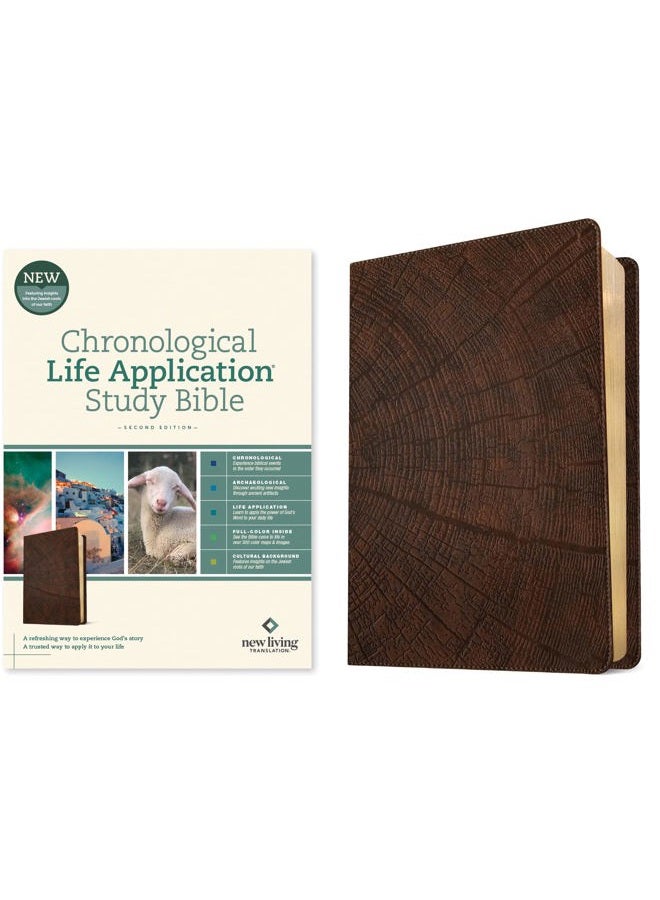 Tyndale NLT Chronological Life Application Study Bible, Second Edition (LeatherLike, Heritage Oak Brown) - Image 1