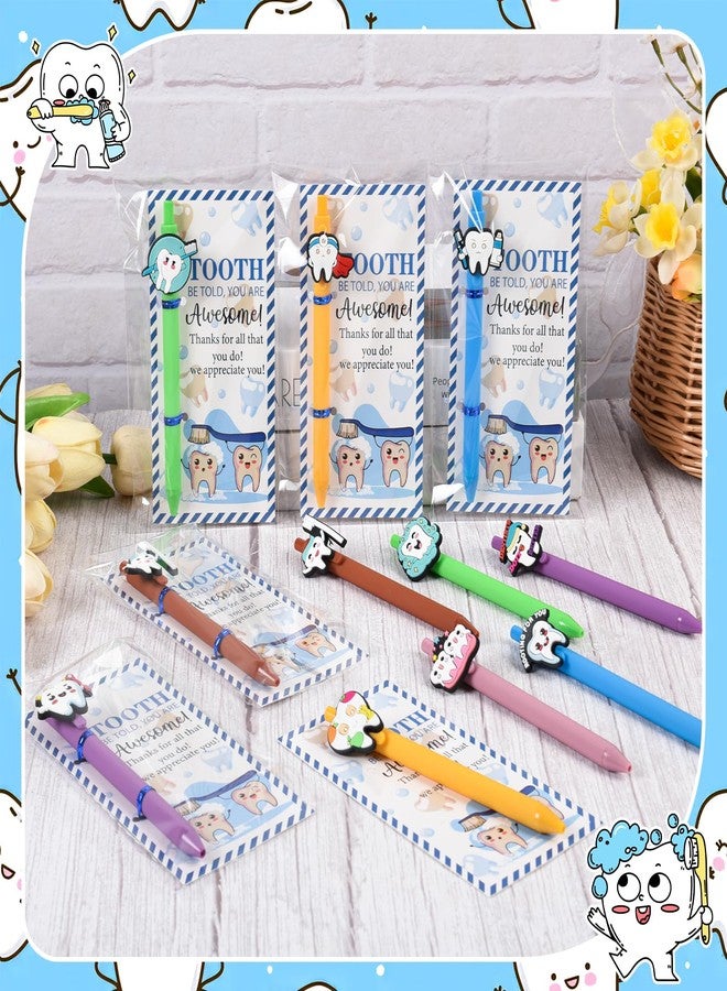 LiYiQ 48 Pcs Dentist Gifts Dental Hygienist Ballpoint Pens with Bookmark Bulk Dentist Appreciation Gift for Dental Assistant Nurse Must Haves Party Favors - Image 2