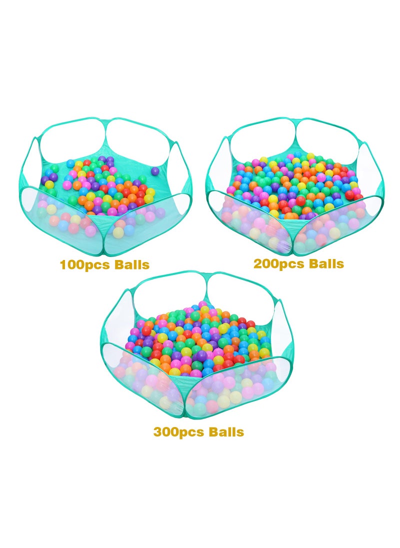 Portable Cute Green Hexagon Children Ball Pit, Indoor and Outdoor Easy Folding Ball Play Pool Kids Toy Play Tent with Carry Tote, Balls Not Included  - Image 4