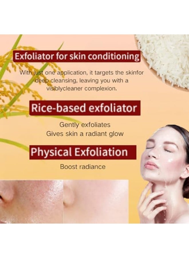 BIOAOUA Peel Shot Glow Rice,Rice Ampoule Duo,White & Black Rice Face Exfoliator,Gentle Face & Body Scrub for Dead Skin, Blackheads - Anti-Aging Dead Skin Remover for All Skin Types（Set ，30ml) - Image 3