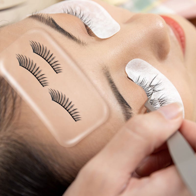 RONRONS 10 Pack Reusable Silicone False Eye Lashes Holder Pad Tray for Eyelashes Extensions,Clear - Image 4