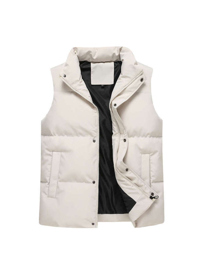 سترة رجالية خريف شتاء داون قطن بدون أكمام سترة رجالية فضفاضة شتاء أنيق سميك outer wear صديرة - Image 1