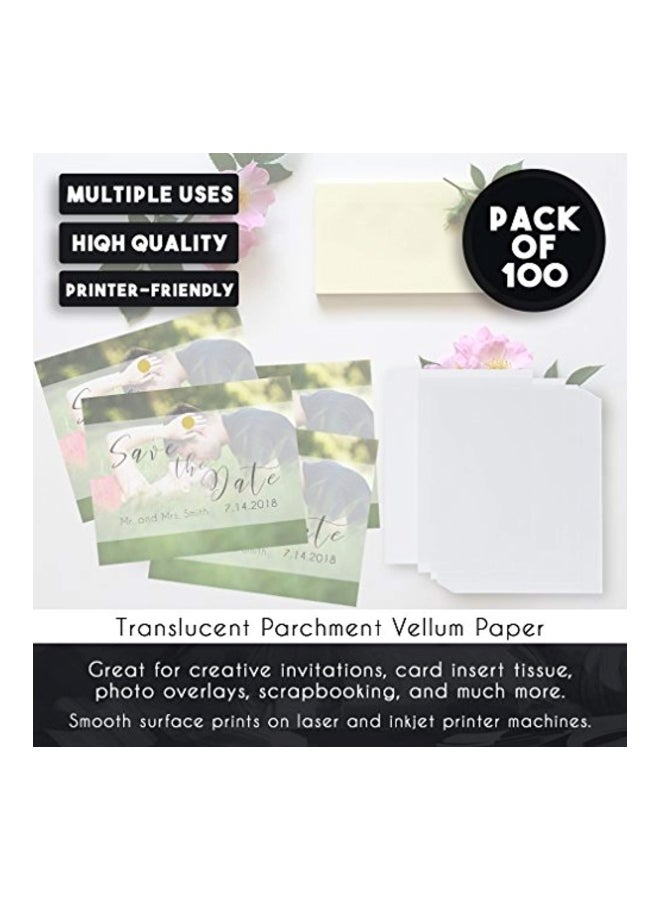 Paper Junkie Vellum Paper - 8.5 x 11 in, 100 Sheets White Translucent - Translucent & Transparent Printer Sheets for Inkjet & Laser - Printable Tracing Paper for Invitations, Sketching & Drawing - Image 5