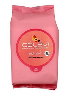 Celavi Cosmetics Celavi Makeup Remover Cleansing Wipes Removing Towelettes 2 Packs 60 Sheets (Apricot) 
