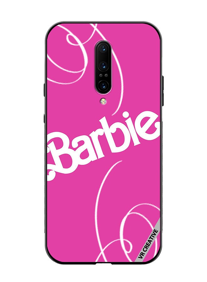 VR CREATIVE Protective Case Cover For OnePlus 7 Pro Barbie Lines Design Multicolour - Image 1