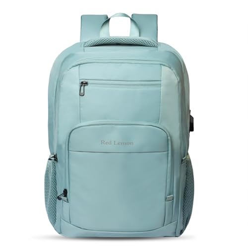 Red Lemon 26L Laptop Backpack for Men & Women | Fits 15.6” Laptop | Water-Resistant Nylon with Rain Cover | Lightweight Large-Capacity Office, College & Travel Backpack with Bottle Pocket - Blue - Image 1