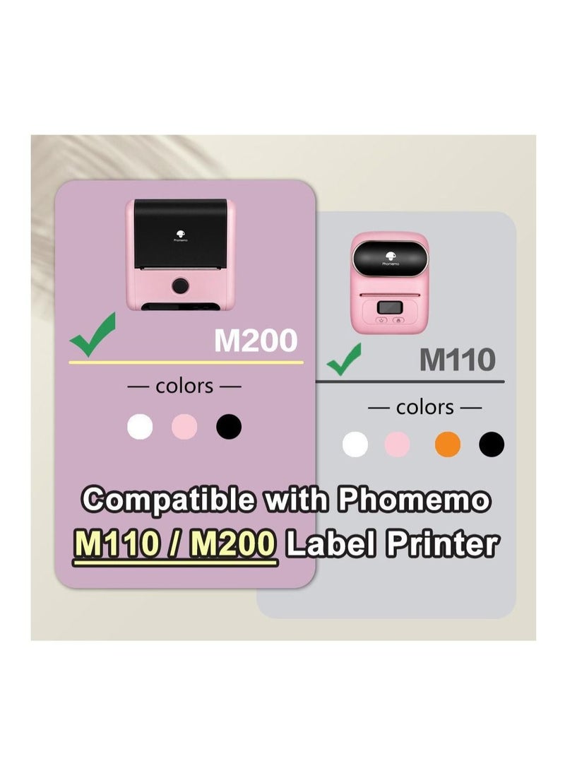 phomemo Multi-Purpose Square Self-Adhesive Label for Phomemo M110/M200 Label Printer Black on White 40x30mm - Image 3