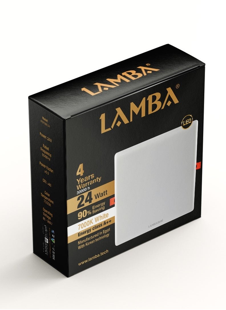 LAMBA - كشاف مربع غاطس 24وات اضاءة ورم RSA 24W - Image 1