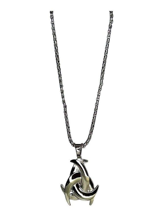 ringzinnie Triple Moon Necklace for Boys/Men - Stainless Steel Chain for Fashion & Gift - Image 1