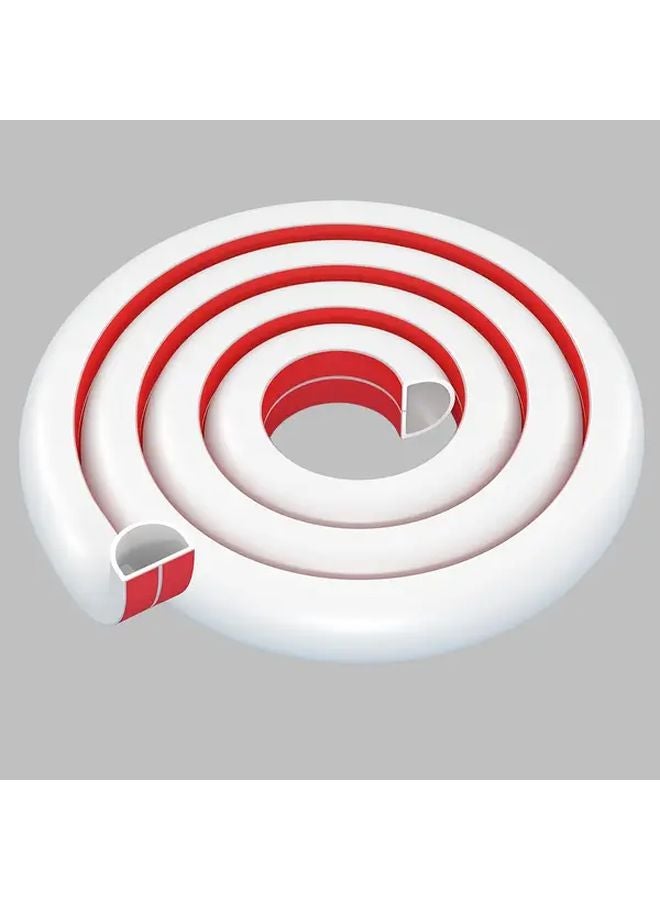 نظام إدارة الكابلات نصف الدائري الأبيض ذاتي اللصق لحماية الأسلاك على الجدار والأرضية والسقف - Image 1