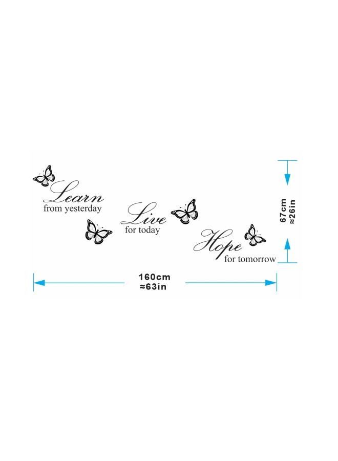 NIBEMINENT Quote Learn From Yesterday Wall Sticker Black 60x90cm - Image 4