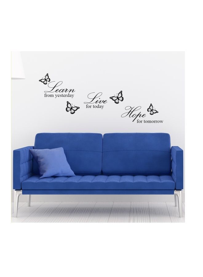 NIBEMINENT Quote Learn From Yesterday Wall Sticker Black 60x90cm - Image 2
