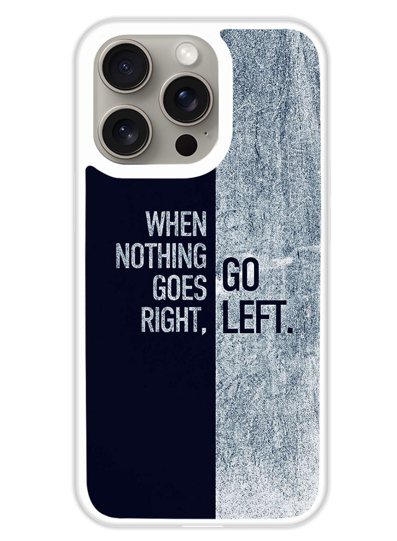 Theodor Protective Case Cover For APPLE IPHONE 15 Pro Go Left (White Bumper) - Image 1
