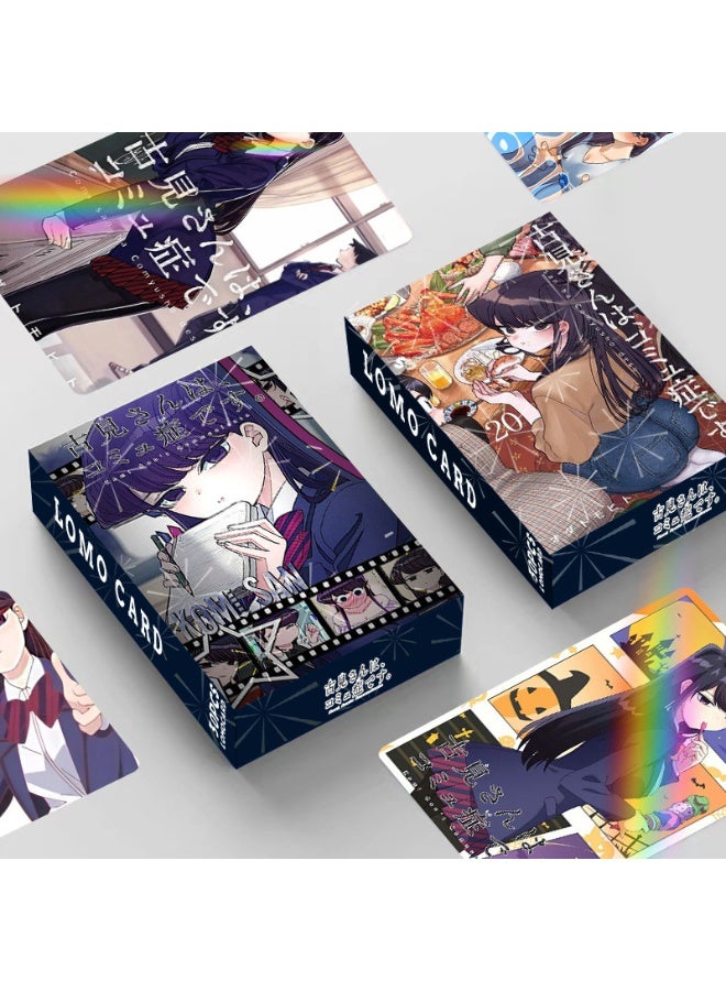 NIBEMINENT 30 Pcs Cartoon Komi Can't Communicate Double-sided Lomo Cards Card For Fans Collection Gifts - Image 1