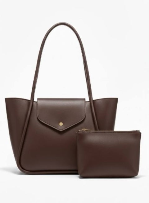 Women’s Brown Shoulder Bag – Elegant Handbag for Work & University