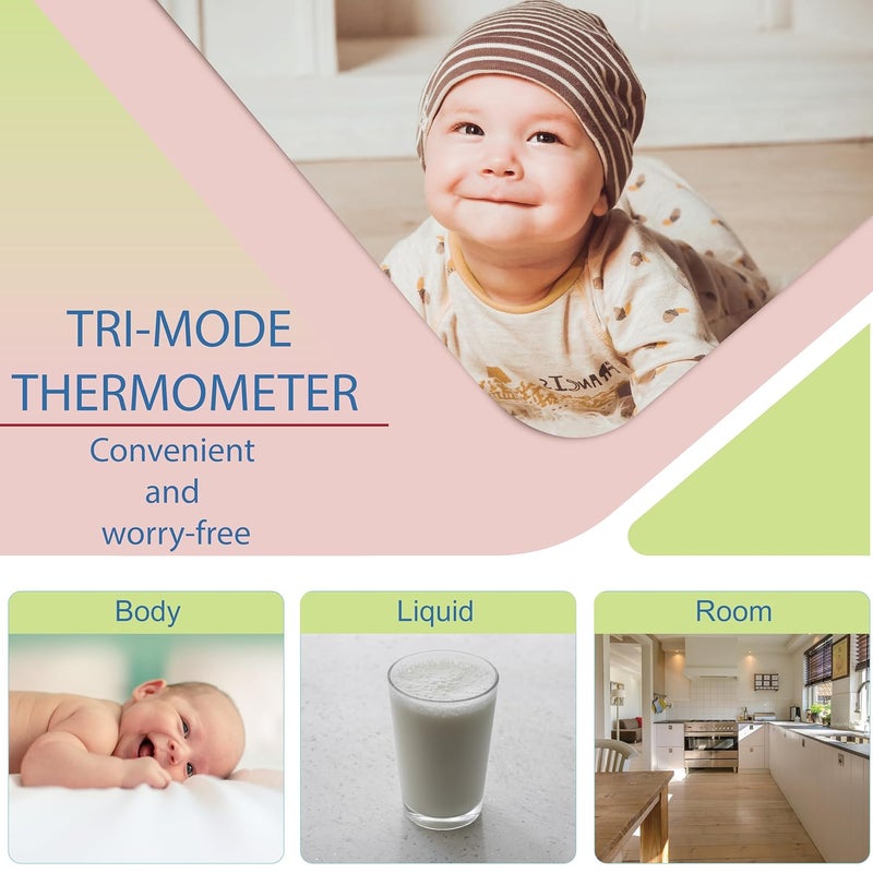 Amplim NonContact Forehead Thermometer with Case for Adults Kids Baby FDA Cleared Medical Grade Touchless Infrared 1Sec Reading Fever Alarm Memory Recall Quiet Mode Pink - Image 5