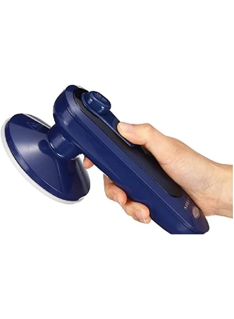 Sokany Electric Steam Iron, sized for travel, trips, and home use. It performs vertical and horizontal ironing and features a non-stick ceramic-coated soleplate. 30 watts, blue color - Sk-3070 - Image 5
