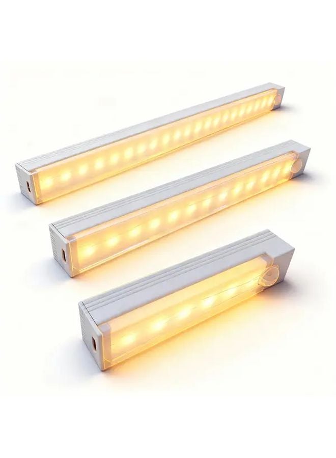 شريط LED محمول مع مستشعر حركة 30 سم، ضوء أبيض دافئ، شحن عبر USB، قابل للتركيب المغناطيسي - Image 2