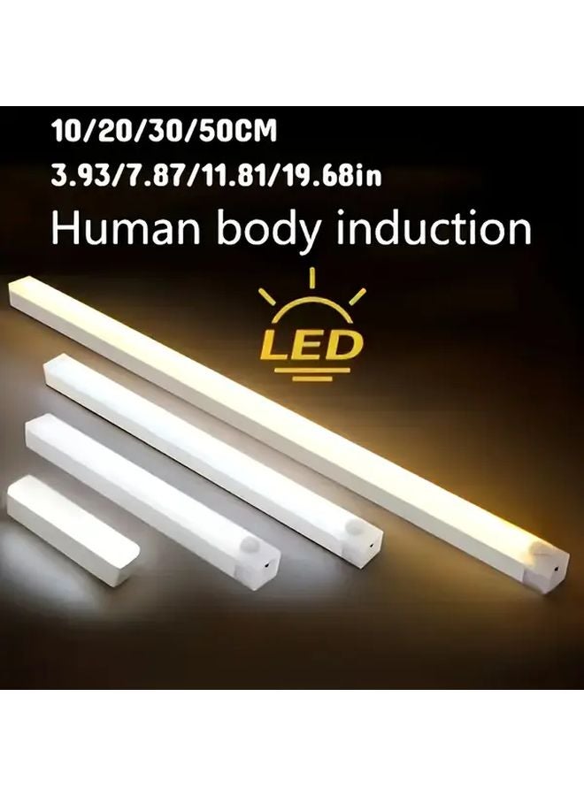 شريط LED محمول مع مستشعر حركة 30 سم، ضوء أبيض دافئ، شحن عبر USB، قابل للتركيب المغناطيسي - Image 3
