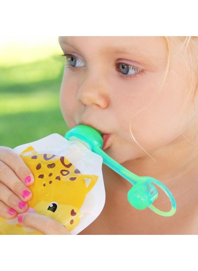 ChooMee Softsip Food Pouch Tops | 4 CT | Swirl Colors 4 Count (Pack Of 1) Swirl Colors - Image 2