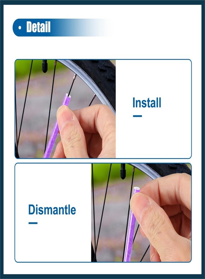 TUCKBOLD 36 Pcs Purple Bicycle Reflector Reflective Version Durable ABS Night Visibility Cycling for Bike, Mountain Bike, Wheels, Wheelchair Automotive Parts - Image 5