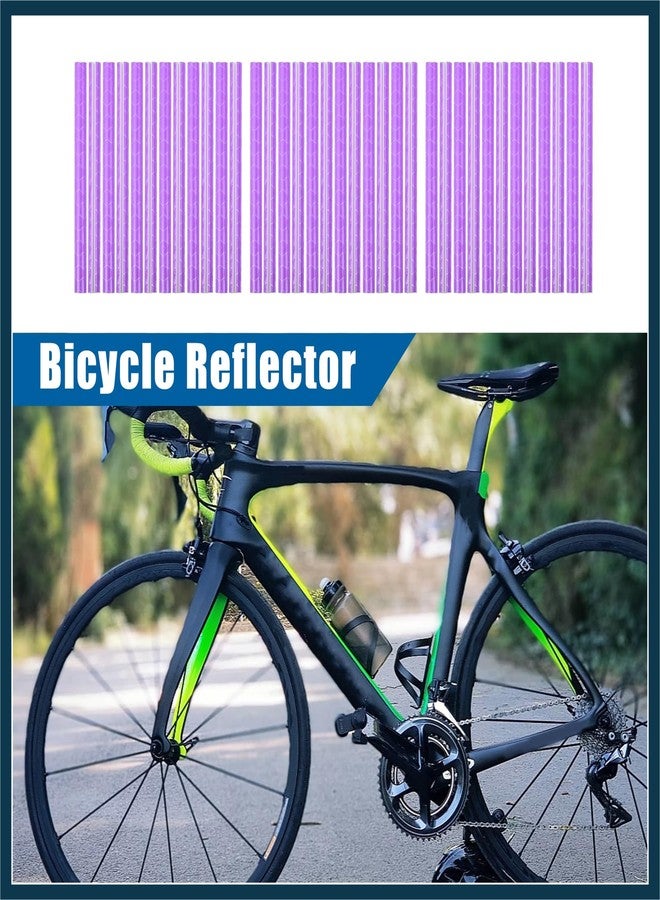 TUCKBOLD 36 Pcs Purple Bicycle Reflector Reflective Version Durable ABS Night Visibility Cycling for Bike, Mountain Bike, Wheels, Wheelchair Automotive Parts - Image 2