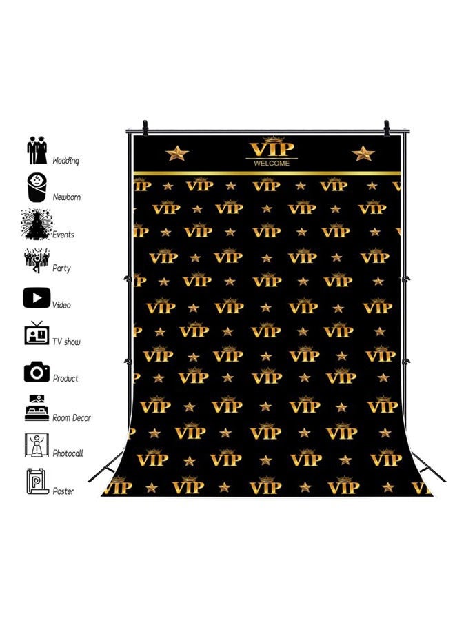 Eainb 8x10ft VIP Photography Background VIP Red Carpet Event Backdrop Twinkle Golden Stars Backdrops for Photography Interior Wallpaper Decoration Baby Shower Girls Boys Birthday Studio Props - Image 2