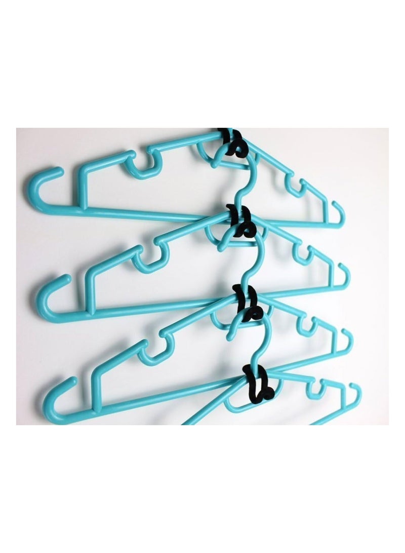 Mini Cascading Hanger Hooks, 15 Pcs Hanger Connection Hook for Clothes Hanger or Velvet Hanger (Black) - Image 3