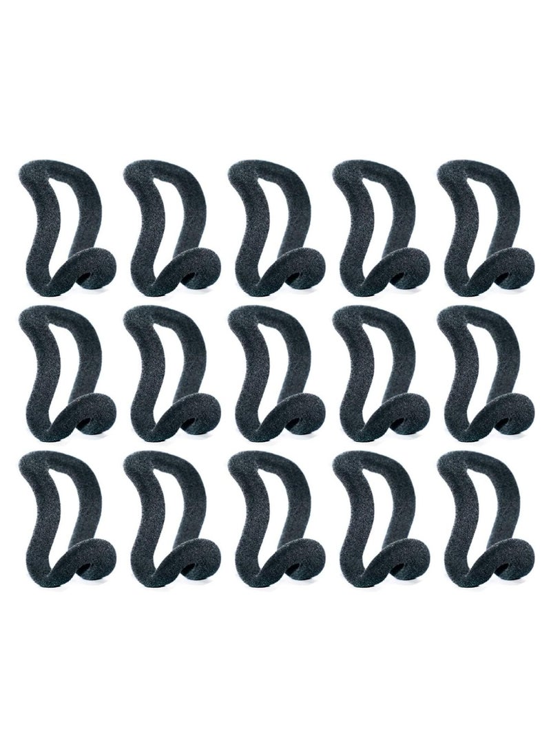 Mini Cascading Hanger Hooks, 15 Pcs Hanger Connection Hook for Clothes Hanger or Velvet Hanger (Black) - Image 1