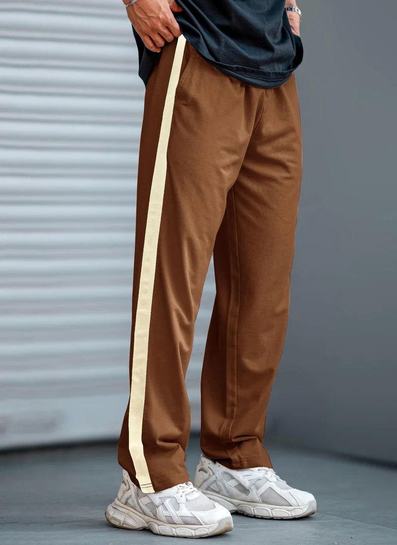 مانياك بنطلون رياضي رجالي مانياك بلون بني وكريمي