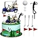TOSPARTY 2026 New Golf Cake Decorations Heading for The Blue Cake Topper Birthday Decorations for Golfers with Cart Flag Golf Ball for Men Sport Golf Theme Party Supply - Image 3