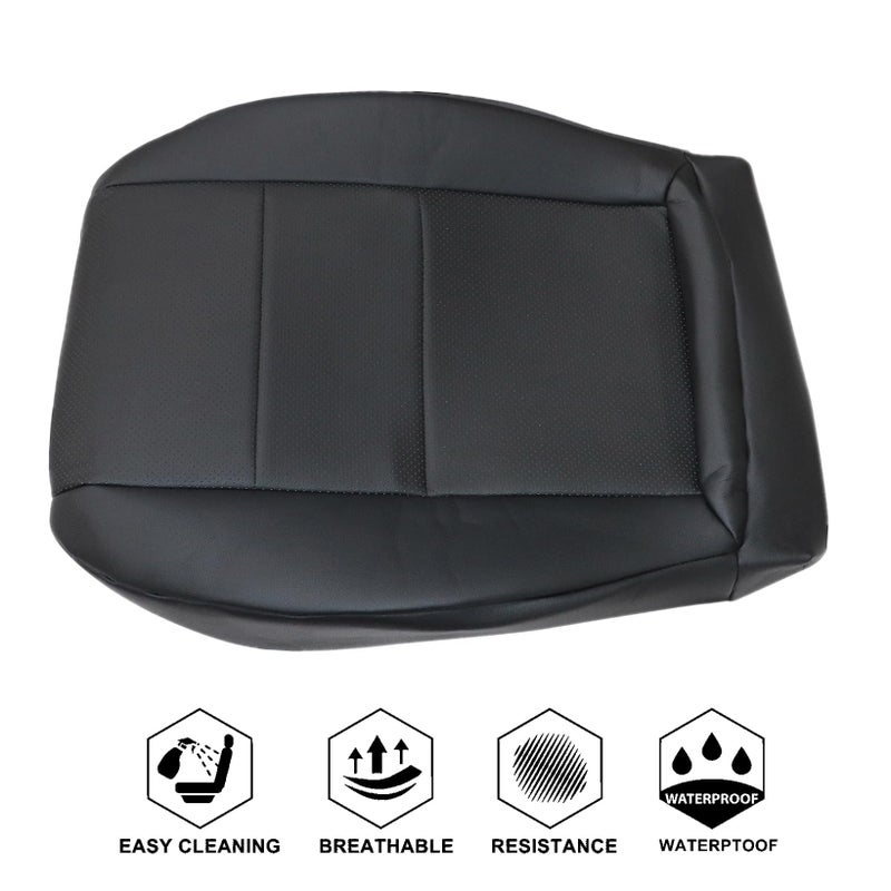 NLQR Black Driver Side Bottom Repalcement Leather Seat Covers Compatible with Mercedes Benz GLK250 GLK280 GLK300 GLK350 2008-2015 Compatible with Mercedes Benz C250 C300 C350 C350e C400 2008-2014 - Image 5