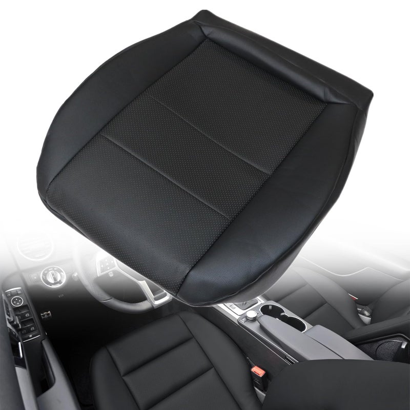 NLQR Black Driver Side Bottom Repalcement Leather Seat Covers Compatible with Mercedes Benz GLK250 GLK280 GLK300 GLK350 2008-2015 Compatible with Mercedes Benz C250 C300 C350 C350e C400 2008-2014 - Image 1