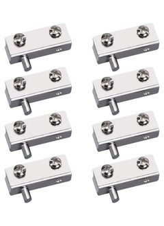 Excefore Glass Door Hinge, 8Pcs Iron Glass Door Pivot Hinge, Glass No Drilling Fit for 3-6mm Free-Swinging Glass Door  - Image 1