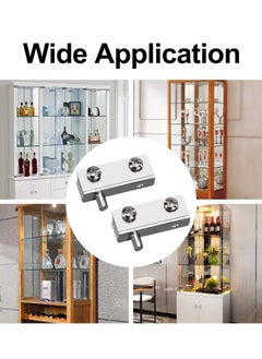 Excefore Glass Door Hinge, 8Pcs Iron Glass Door Pivot Hinge, Glass No Drilling Fit for 3-6mm Free-Swinging Glass Door  - Image 3