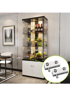 Excefore Glass Door Hinge, 8Pcs Iron Glass Door Pivot Hinge, Glass No Drilling Fit for 3-6mm Free-Swinging Glass Door  - Image 5