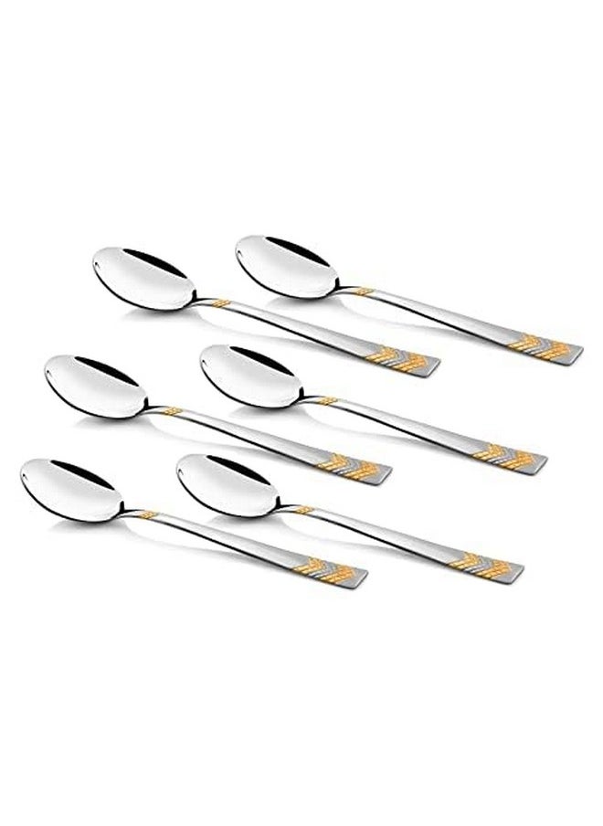 FNS FnS RAGA 24 Karat Gold Plated 12 Pcs Cutlery Set (6 Pc Dinner Spoons, 6 Pc Dinner Fork)  - Image 2