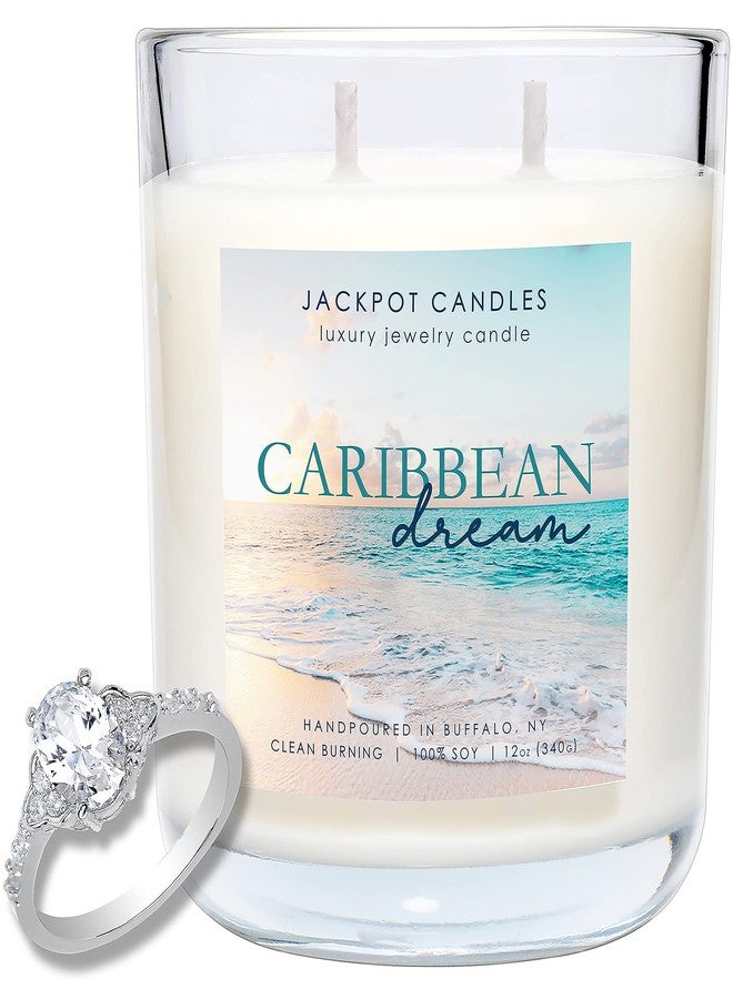 Jackpot Candles Caribbean Dream Candle with Ring Inside (Surprise Jewelry Valued at 15 to 5,000 Dollars) Ring Size 6 - Image 1