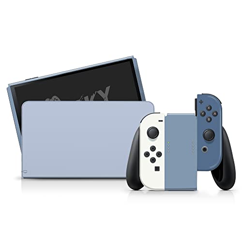 TACKY DESIGN Colorwave Skin Compatible with Nintendo Switch OLED, Premium Vinyl 3M Full Wrap Decal, Blue (Nintendo Switch OLED (2021)) - Image 5