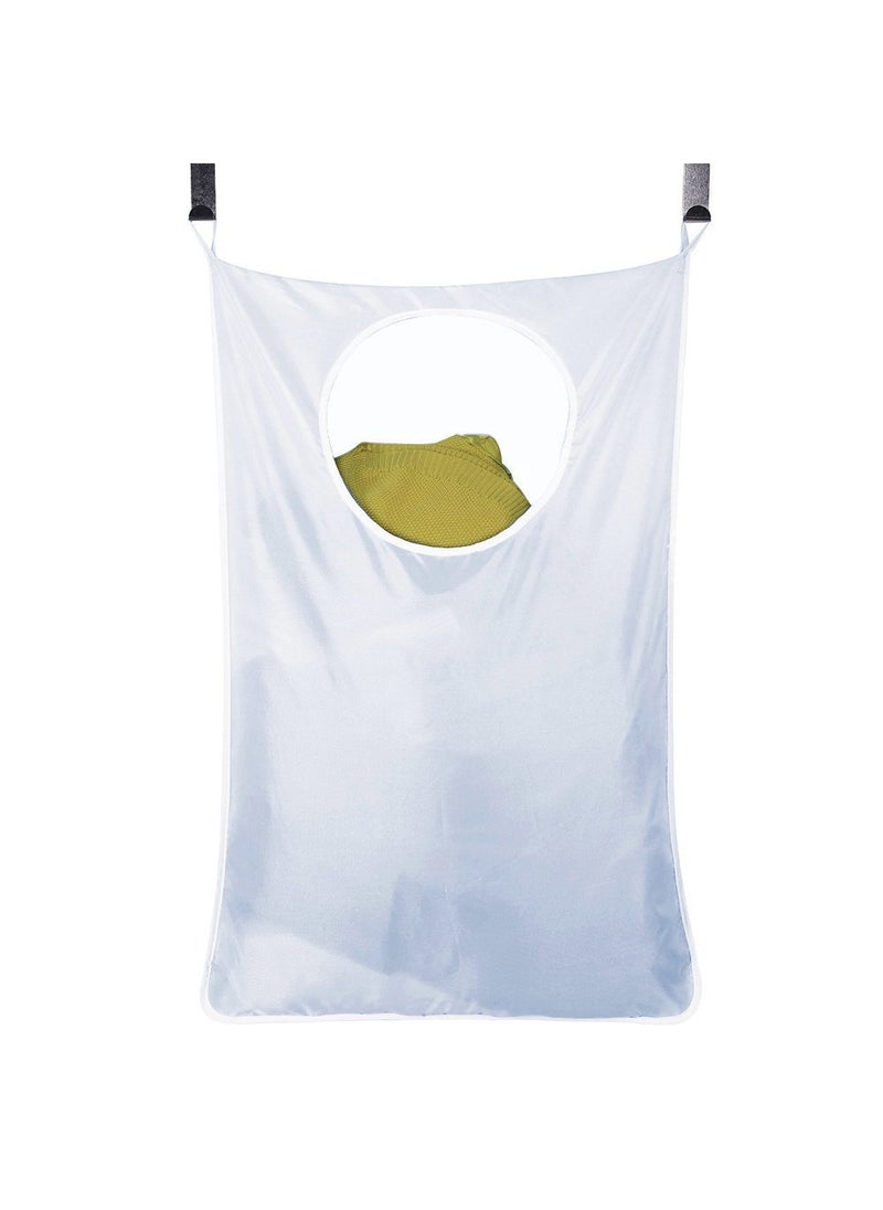 INDIAN DECOR INDIAN DECOR 91135 Space Saving Door Hanging Laundry Hamper Bag with Free Stainless Steel Hooks for Large Capacity Storage Dirty Clothes and Other Accessories Made in India  - Image 1