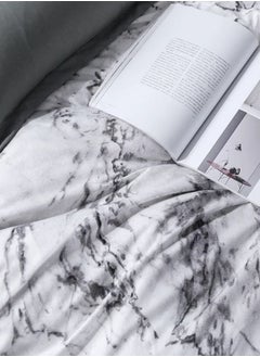 King-Size 6-Piece Marble Duvet Cover Set. Reversible Bedding Ensemble in Grey and White. - pzsku/Z5C23816D7A6923F87F7CZ/45/_/1733751204/cf21136c-fb0f-4b53-8745-f11fdbc318dc