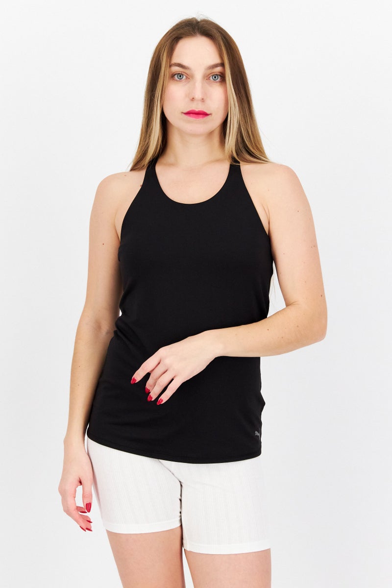 PUMA Women Sportswear Fit Printed Training Tank Top, Black - Image 1
